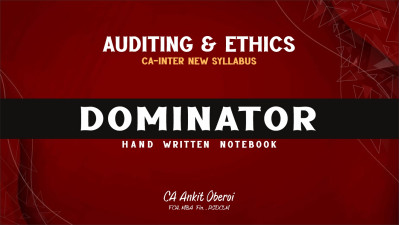 CA-INTER AUDIT (HAND WRITTEN NOTEBOOK) - DOMINATOR BLACK & WHITE HARDBOOK